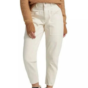 Veronica Beard Charlie High Rise Barrel Leg Jeans in Ecru - Size 31